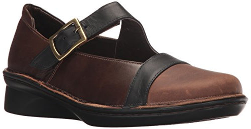 Naot Rhythm Mary Jane Womens Shoes Saddle Brown/Pecan Brown/Jet Black