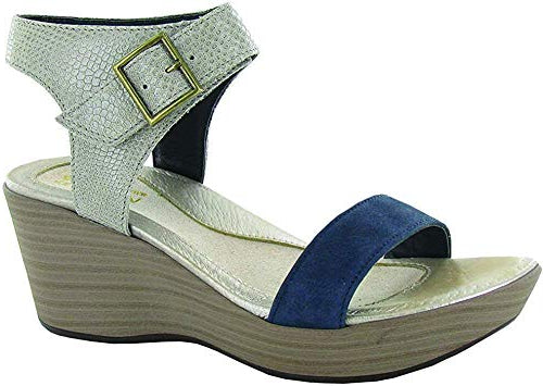 Beige Lizard Lthr/Navy Velvet Nubuck