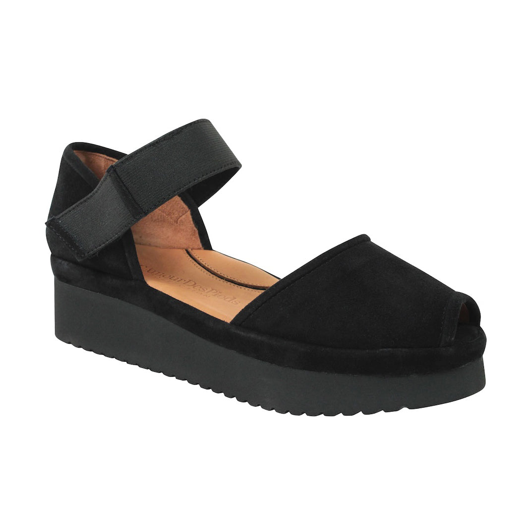 L'Amour Des Pieds Women's Amadour Suede Wedge Open Toe Sandal