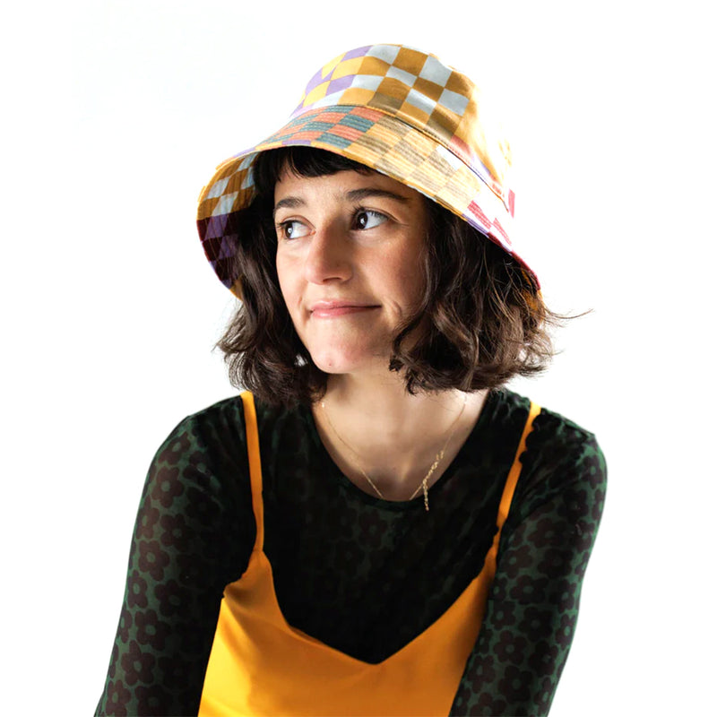 baggu Checkered Bucket Hat Women's Clothing 