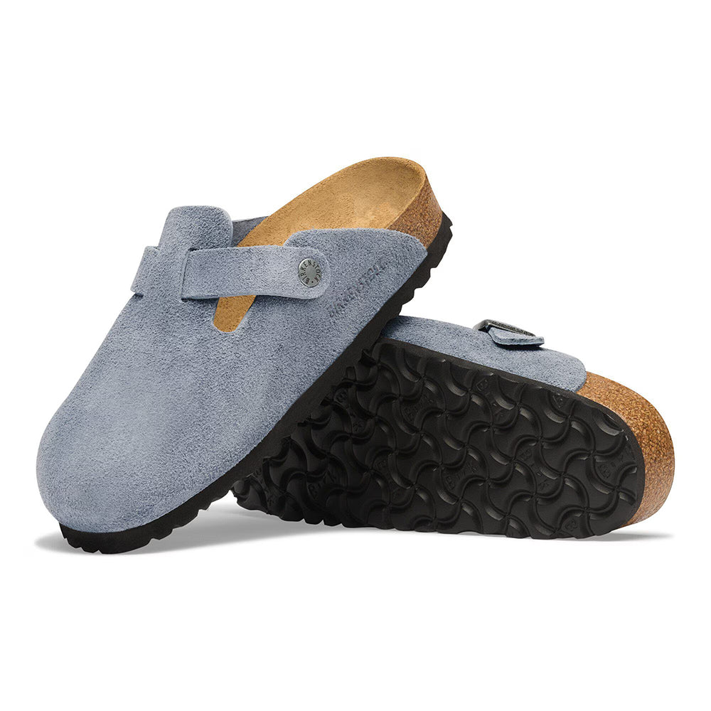Birkenstock Boston Suede Soft Footbed Narrow Womens Shoes