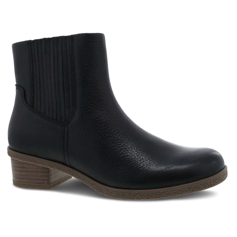 Dansko Daisie Boot Womens Shoes Black Waterproof Tumbled