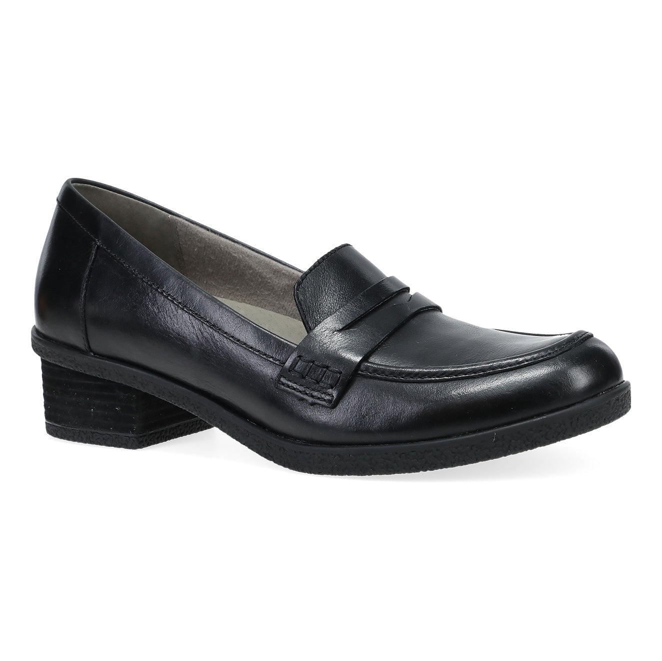 chinese dress ladies Danica Black Heeled Penny Loafer — Mast Shoes