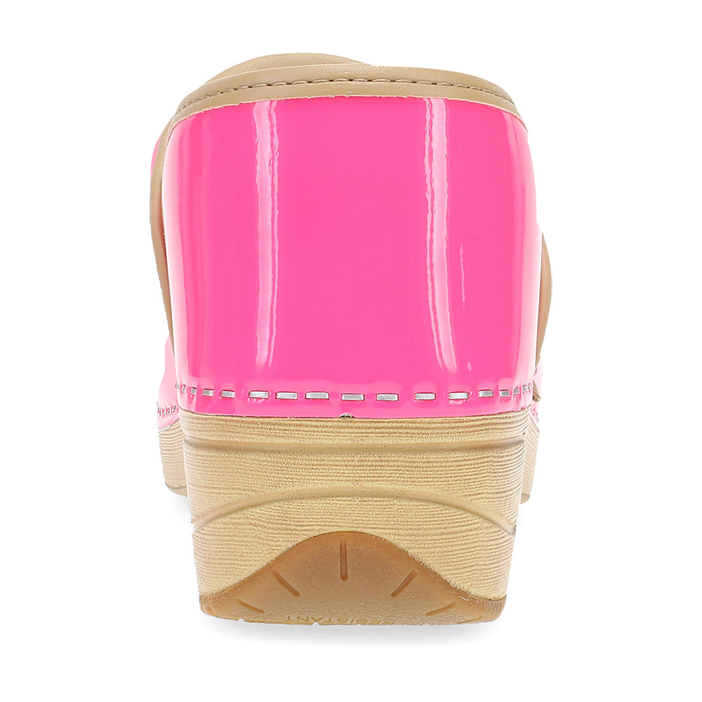 Dansko XP 2.0 Clog Pink Neon Patent Womens Shoes