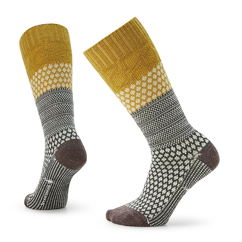 Smartwool Everyday Popcorn Cable Full Cushion Crew Socks (SW001843) Womens Hosiery SWG58 Golden Olive