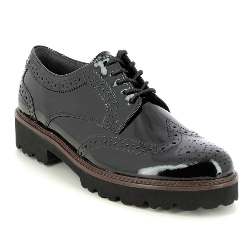 Gabor Women's Patent Leather Brogue Detailed Lace Up Simons Shoes
