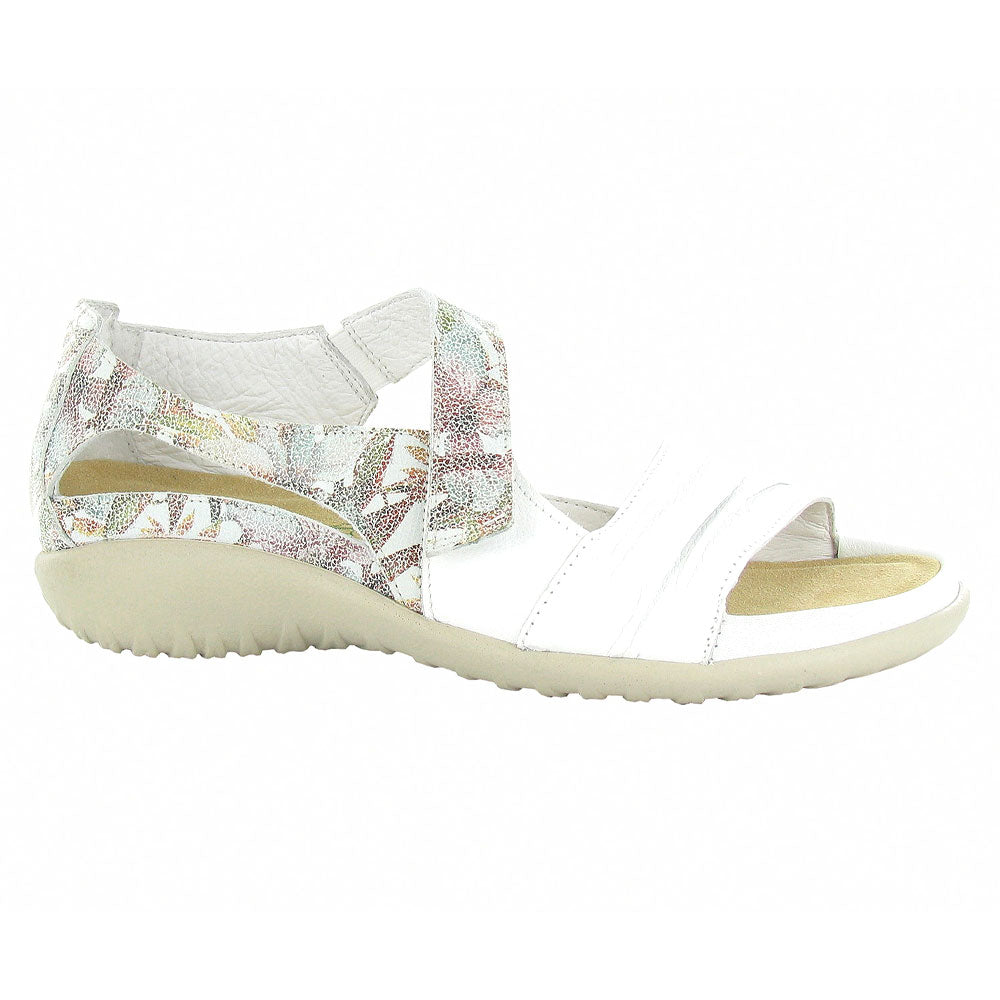 Soft White Leather/Floral Leather
