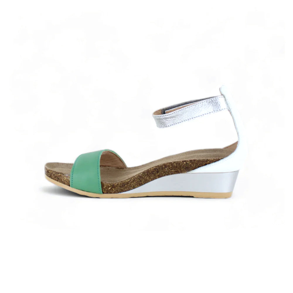 Naot Pixie Sandal (5016) - Jade / White / Silver Womens Shoes