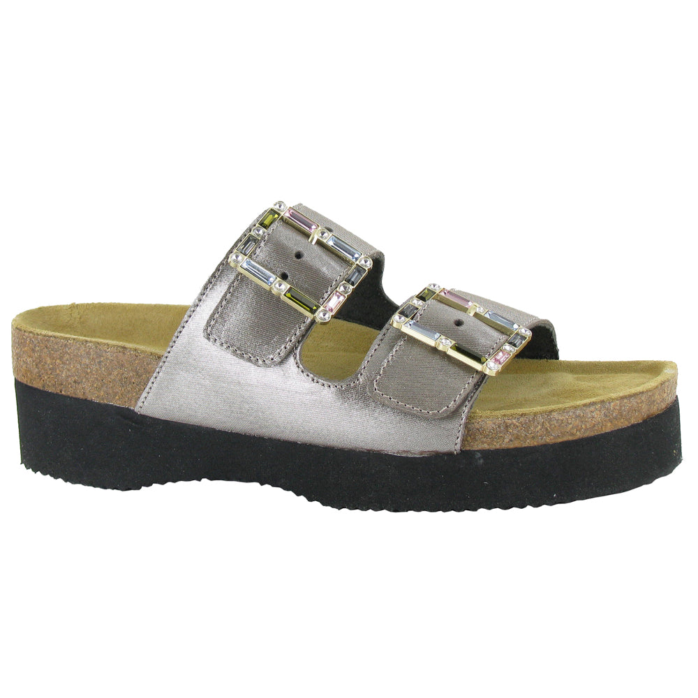 Naot Santa Rosa Wedge Sandal (8804) Womens Shoes Silver Threads
