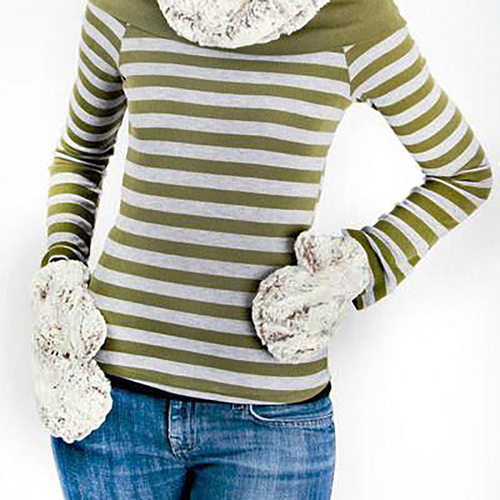Pandemonium Luxury Faux Fur Mittens Women's Clothing