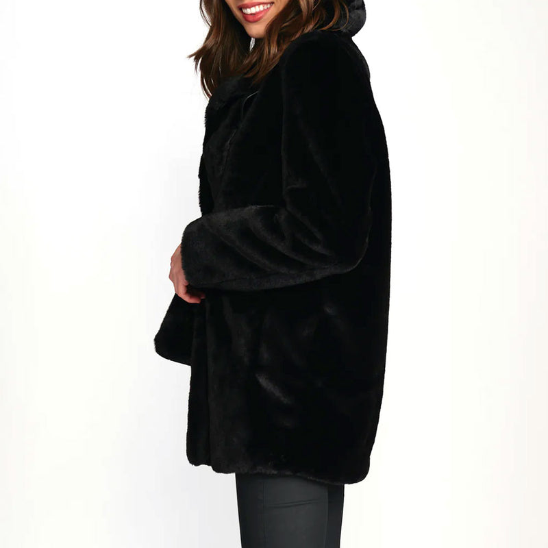pia rossini Kennedy Faux Fur Coat Women's Clothing 