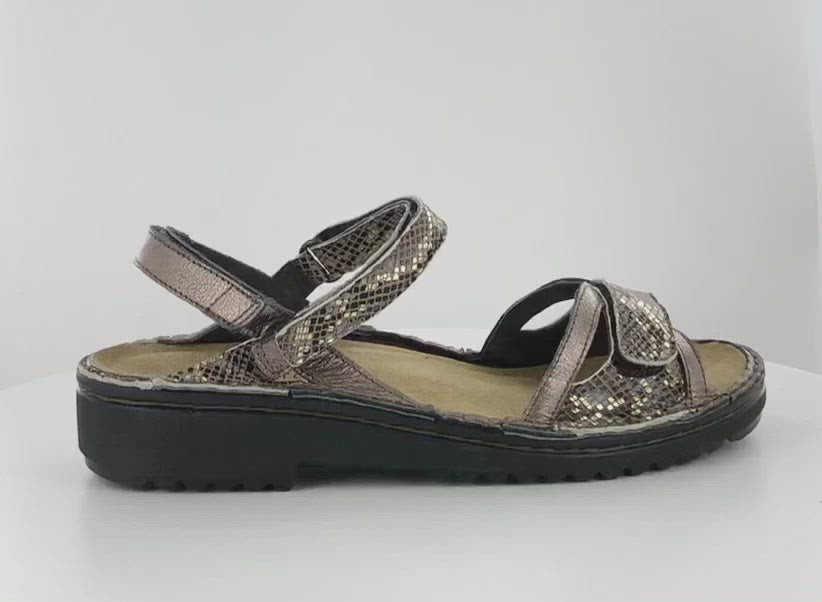 Naot Aeres Sandal Womens Shoes Gold Python/Radiant Copper