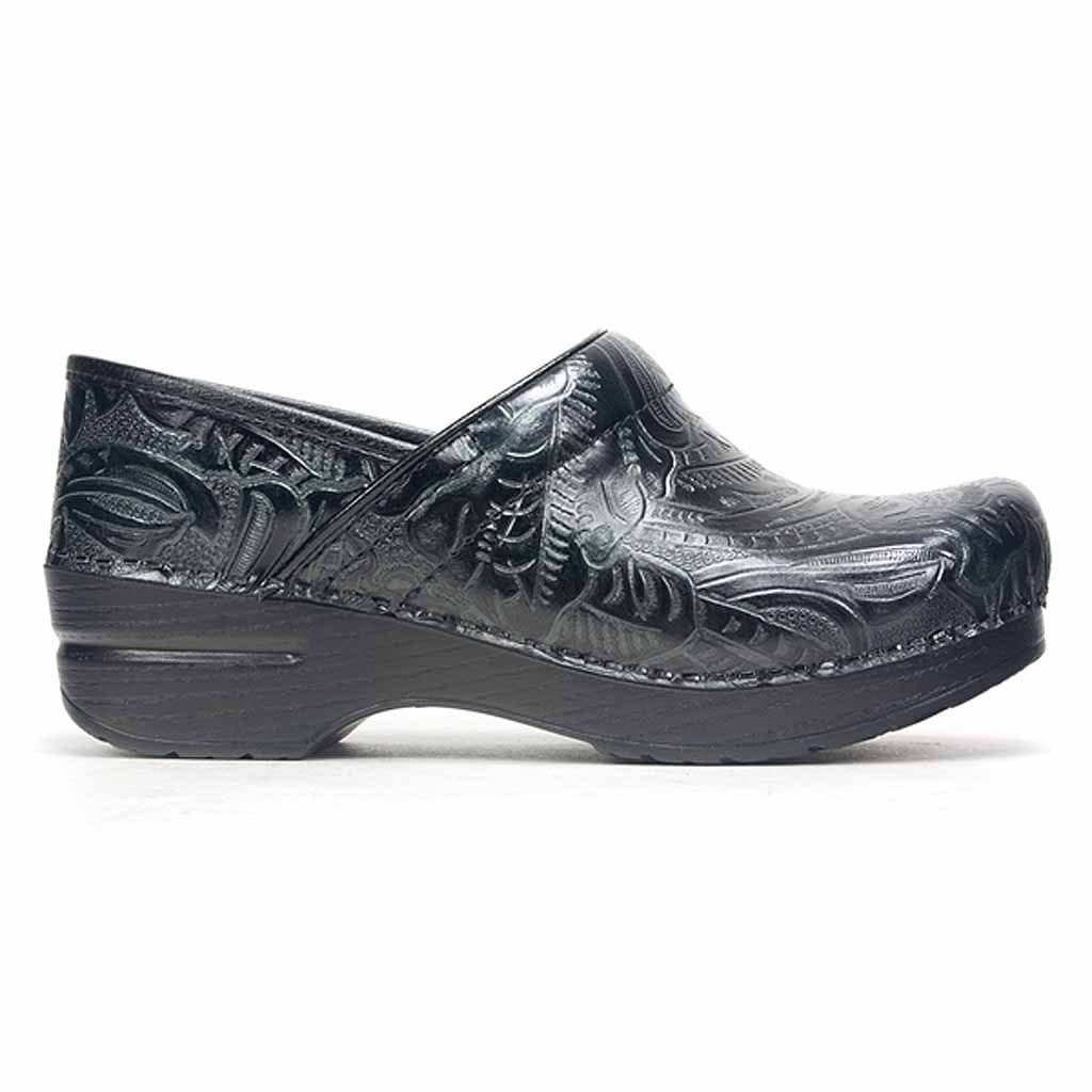 Dansko Professional Black Tooled Womens Shoes Tool Black