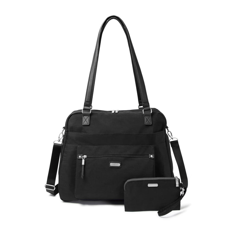 Baggallini Expandable Laptop Tote (OET337) Handbags Black