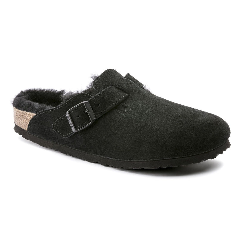 Birkenstock Boston Shearling Clog Womens Shoes 259881 Black