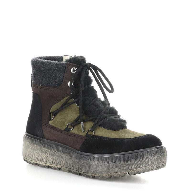 Bos & Co Ideal Boot Womens Shoes Black/Olive/Plum