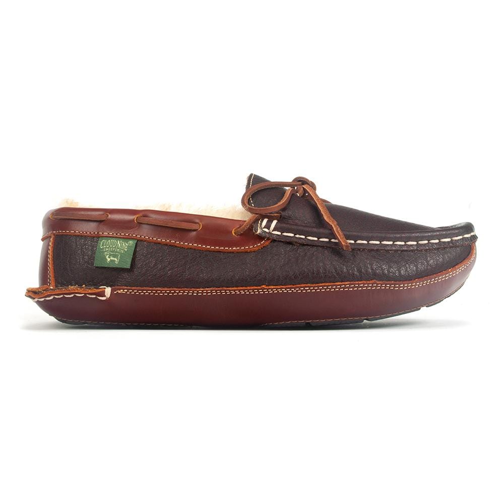 Cloud Nine Leather Driving Moccasin Mens Shoes Chocolate
