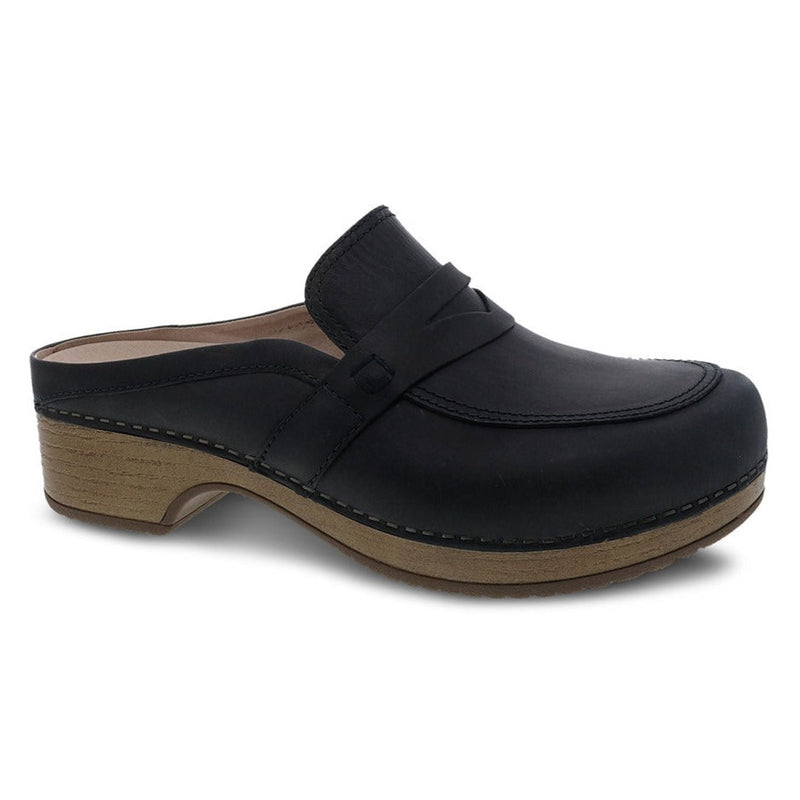 Dansko Bel Clog Womens Shoes Black Oiled