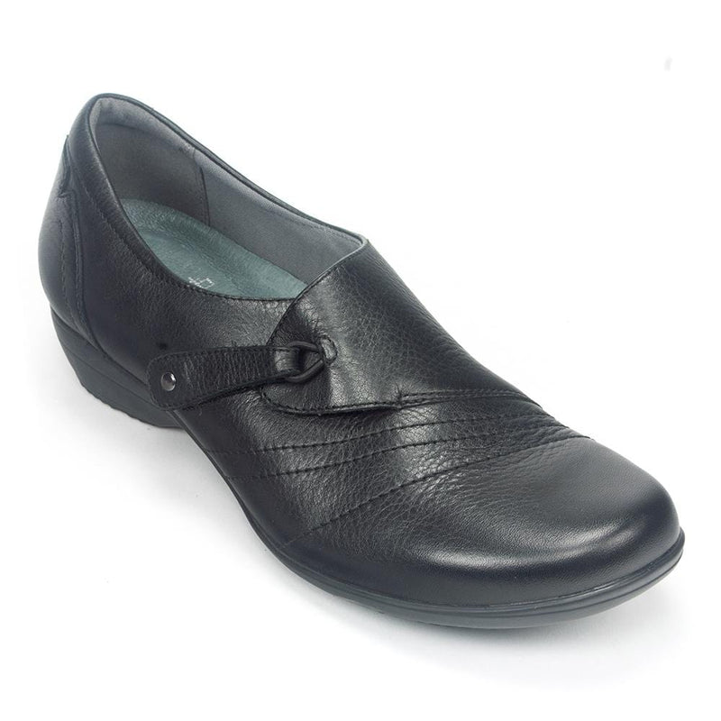 Dansko Franny Slip On Loafer Womens Shoes Black Milled Nappa