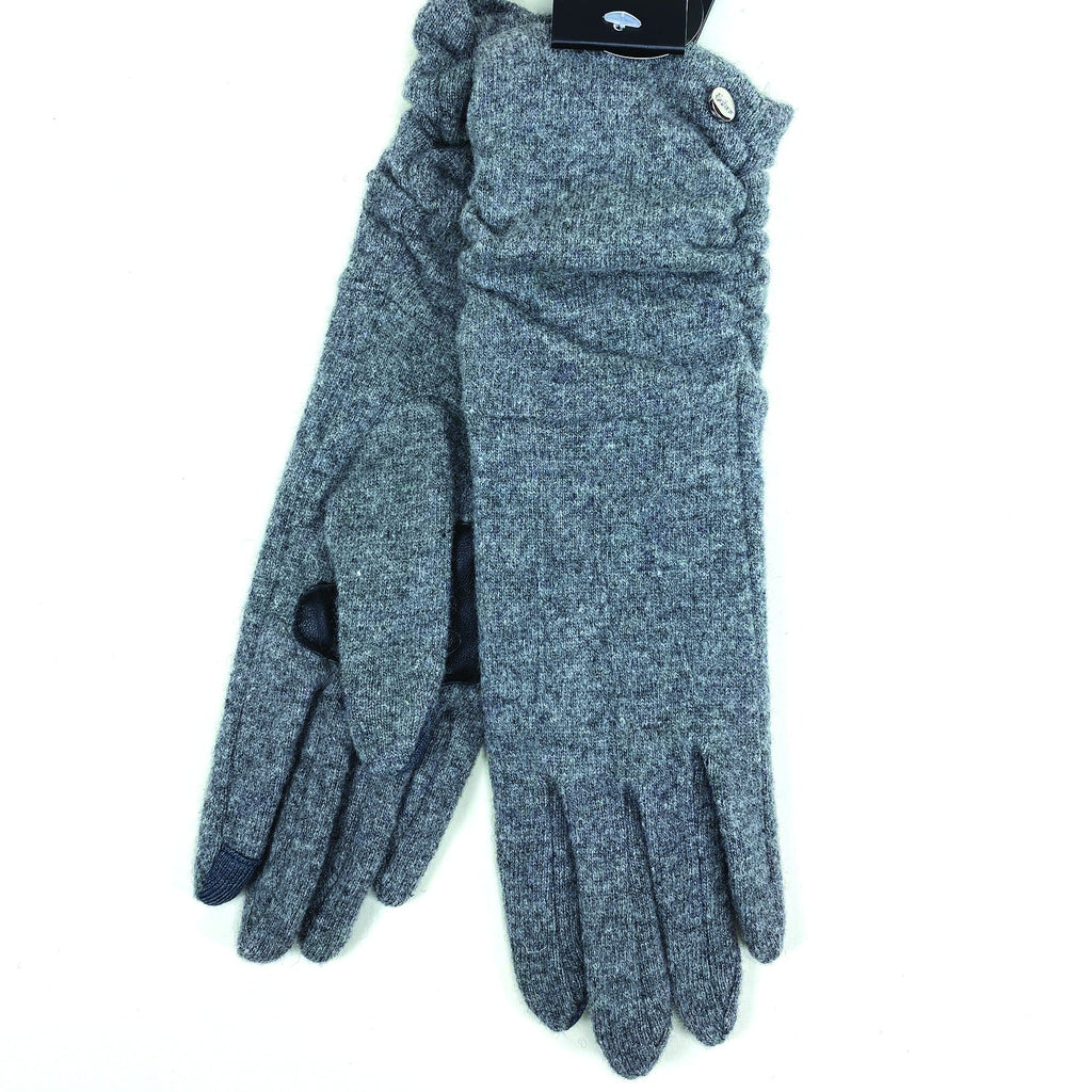 Echo Design Ruched Cuff Touch Gloves (EGO187) Women's Clothing 001 Black