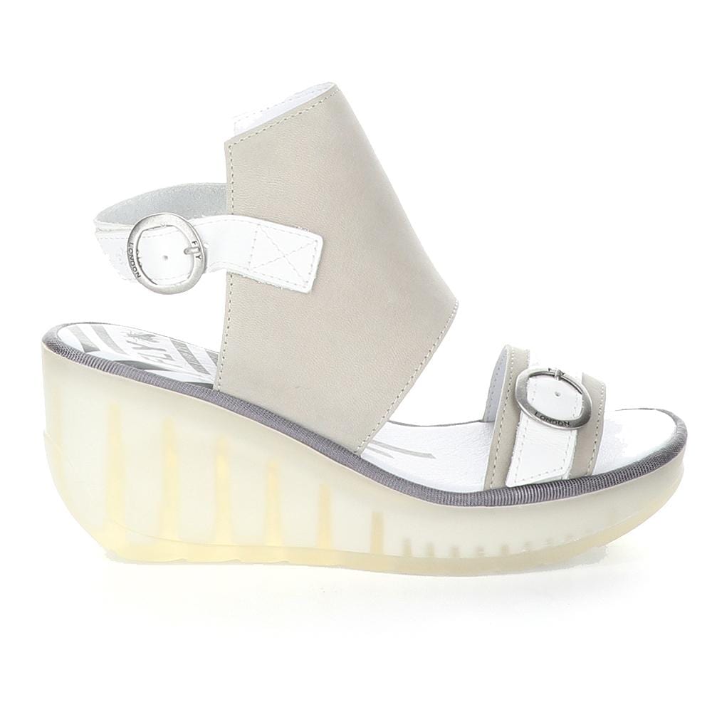 Fly London Jeno Sandal Womens Shoes 003 Off White
