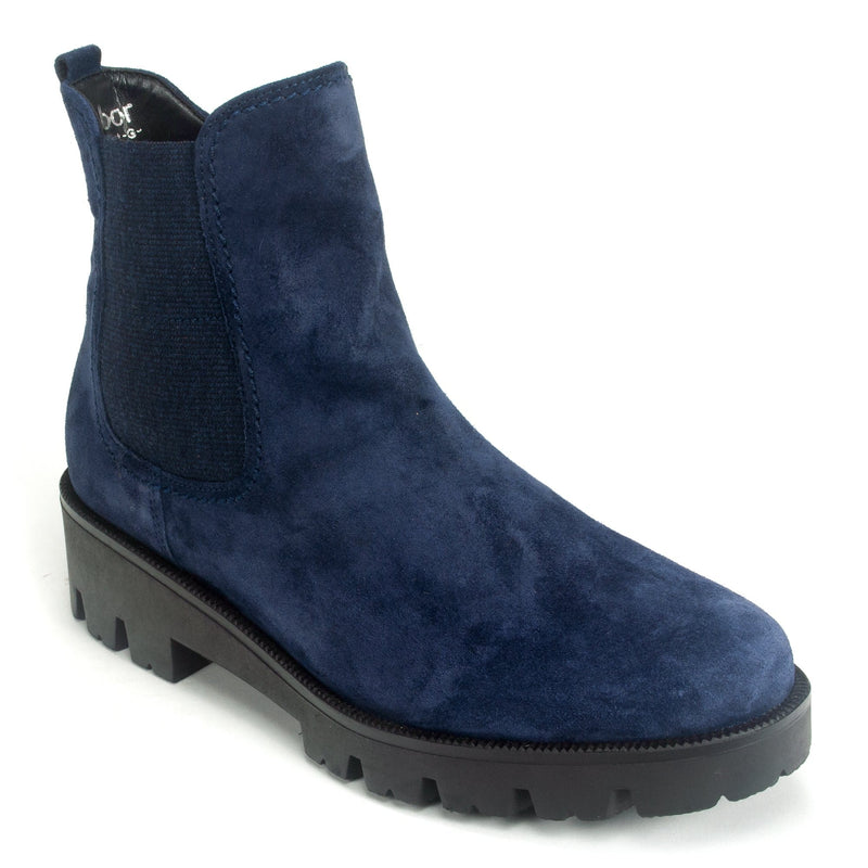 Bug At opdage Reklame Gabor 52771 Women's Blue Suede Boot Side Zip TR Sole | Simons Shoes