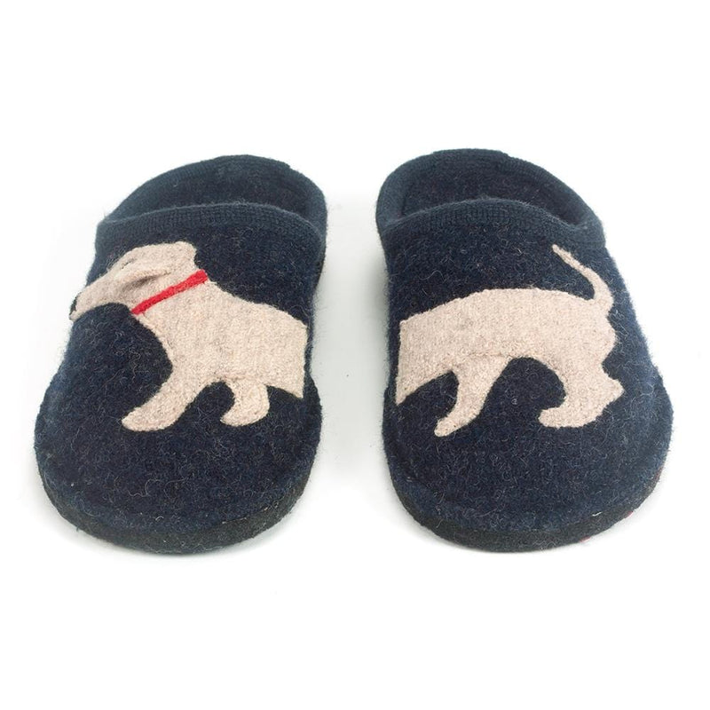 Haflinger Doggy Slippers Womens Shoes Captains Blue