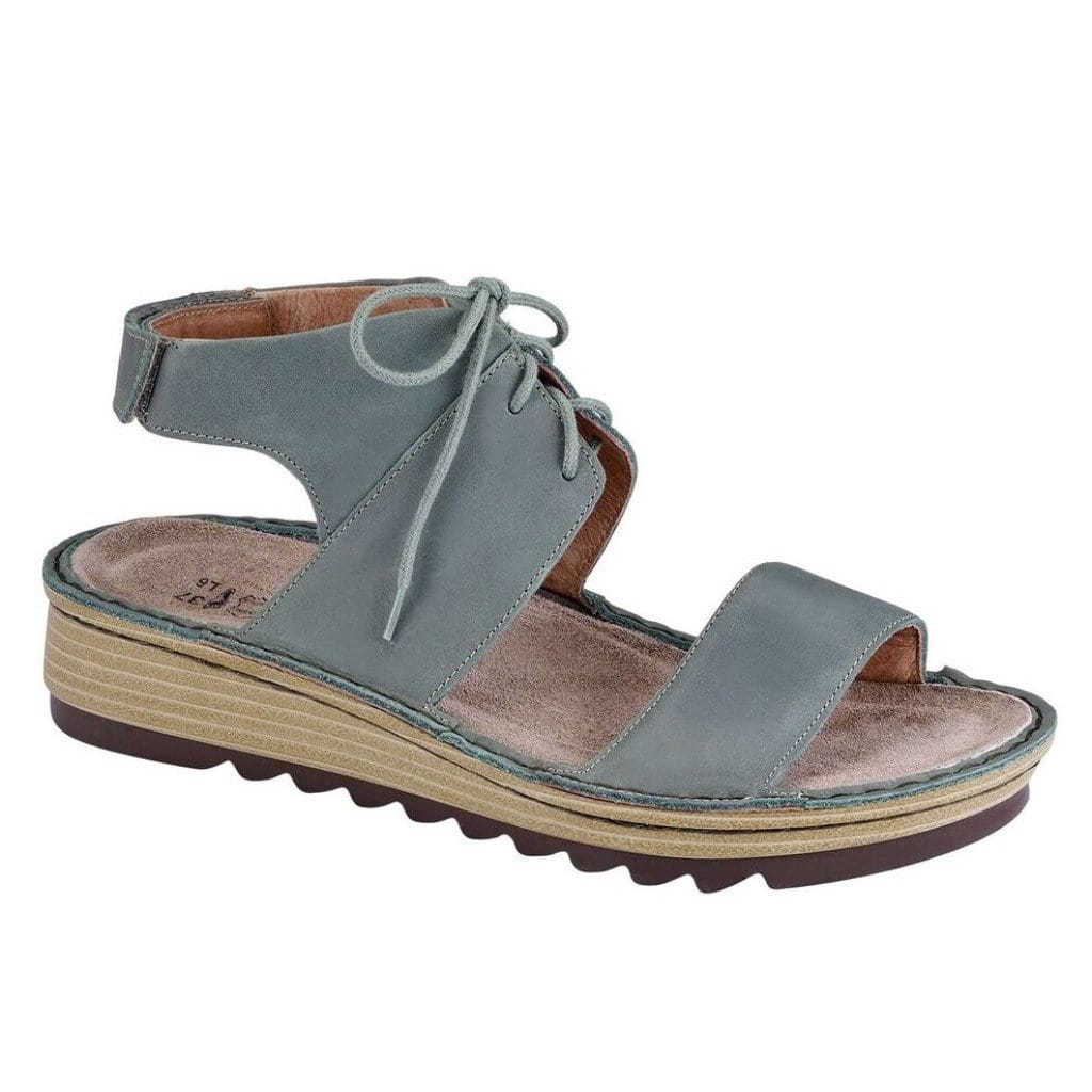 Naot Alpicola Low Wedge Sandal Womens Shoes Sea Green