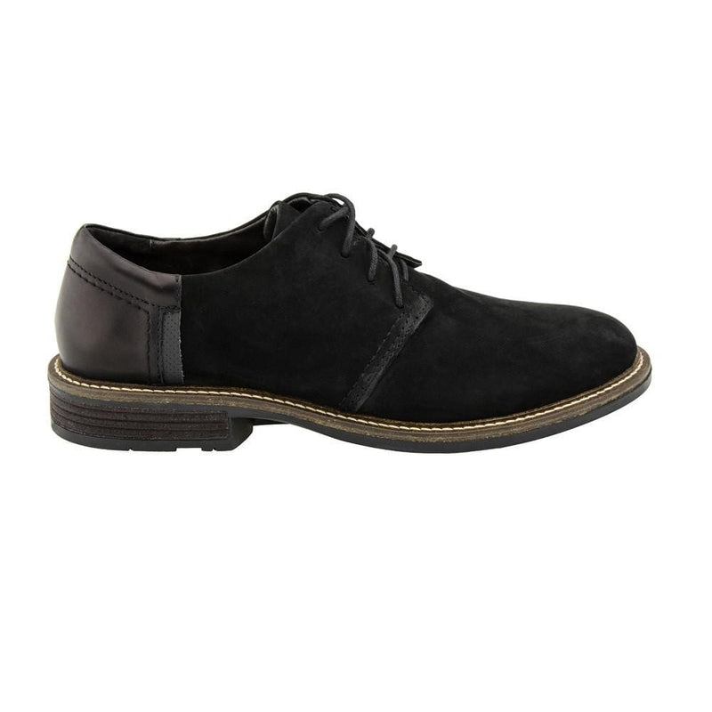 Naot Chief Oxford (80024) Mens Shoes Black Raven Leather/Walnut Leather