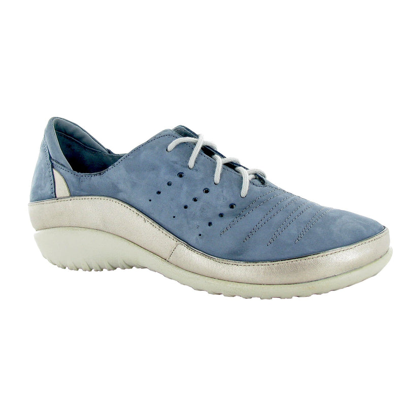 Naot Kumara (11450) Womens Shoes Feathery Blue Nubuck/Stardust Leather