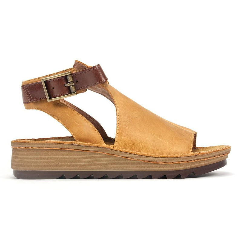 Naot Verbena Cutout Sandal Womens Shoes SIA Oily Dune/Maple Brown Lthr
