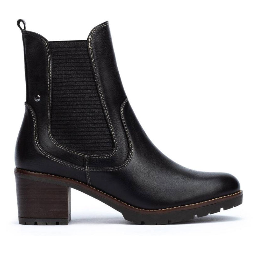 Pikolinos LLanes Side Zip Chelsea Boot (W7H-8948) Womens Shoes Black