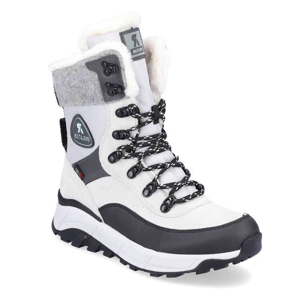 R-Evolution Lace Up Boot W0066 Womens Shoes White/Black