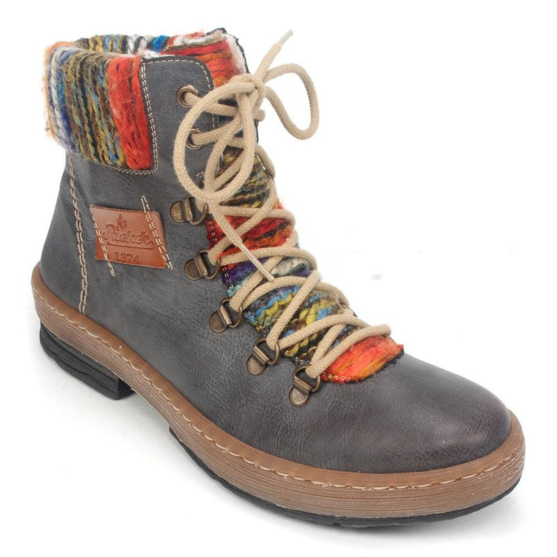 Felicitas Suede Yarn Laced Combat Boot | Simons