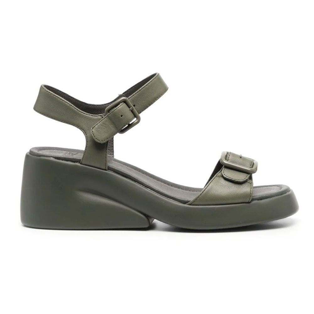 Camper Kaah Chunky Heel Womens Shoes 013 Med. Green
