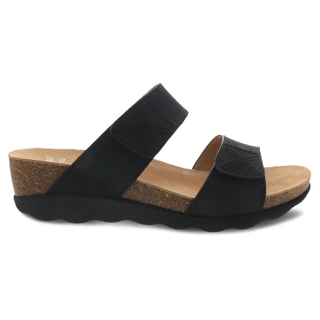 Dansko Maddy Slide Womens Shoes Black Milled Nappa