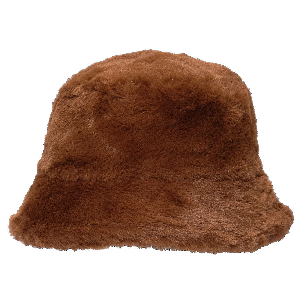 Echo Design Faux Fur Bucket Hat Women's Clothing Brown