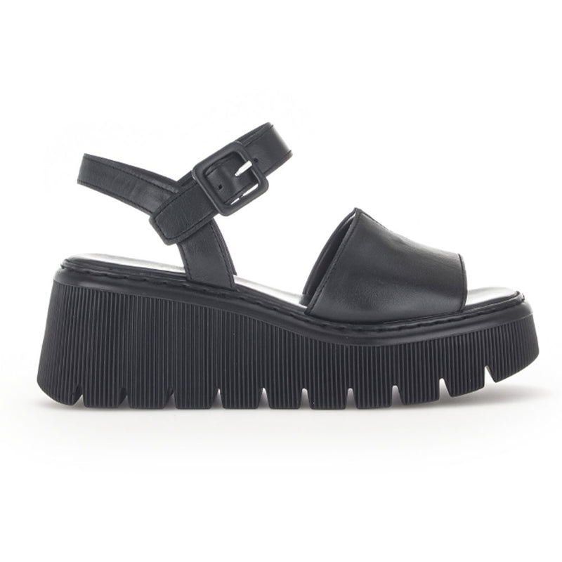 Gabor Platform Buckle Sandal 24712 Womens Shoes Black