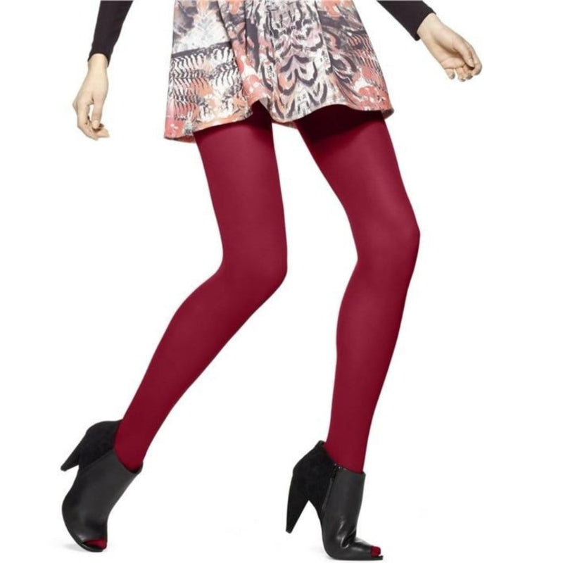 Hue Opaque Tights - Deep Red - MSRP $13.50