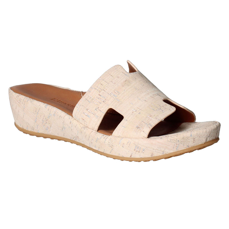L'Amour Des Pieds Catiana Slip on Sandal Womens Shoes Whitewash Cork