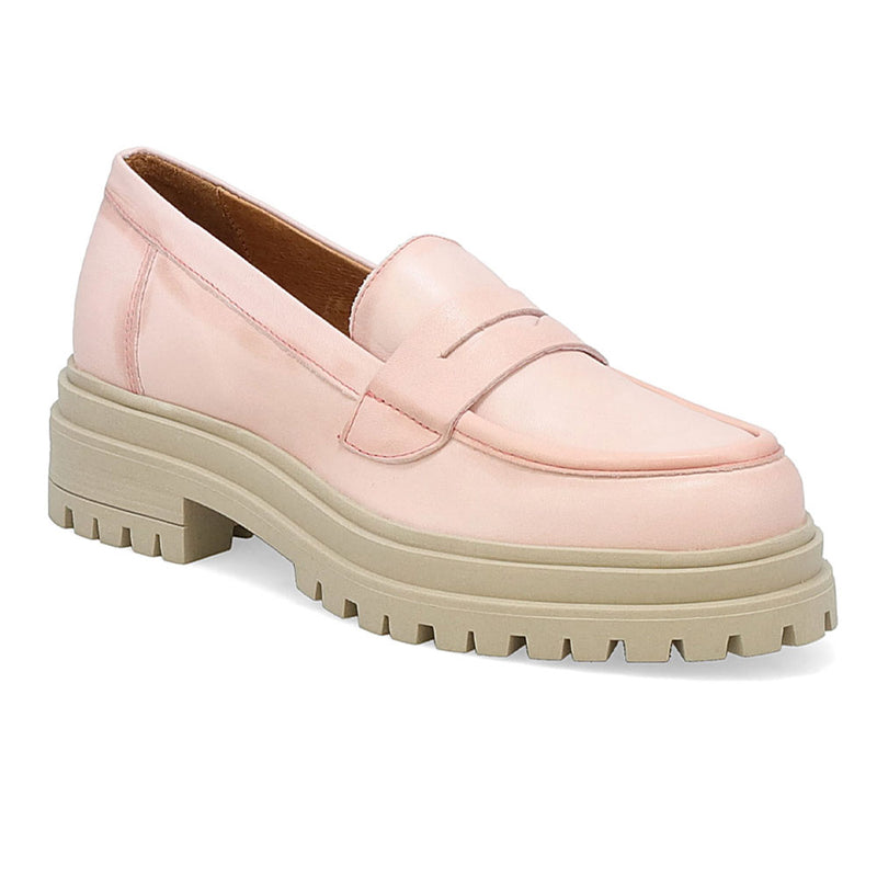 Miz Mooz Legend Chunky Platform Loafer Womens Shoes Pink