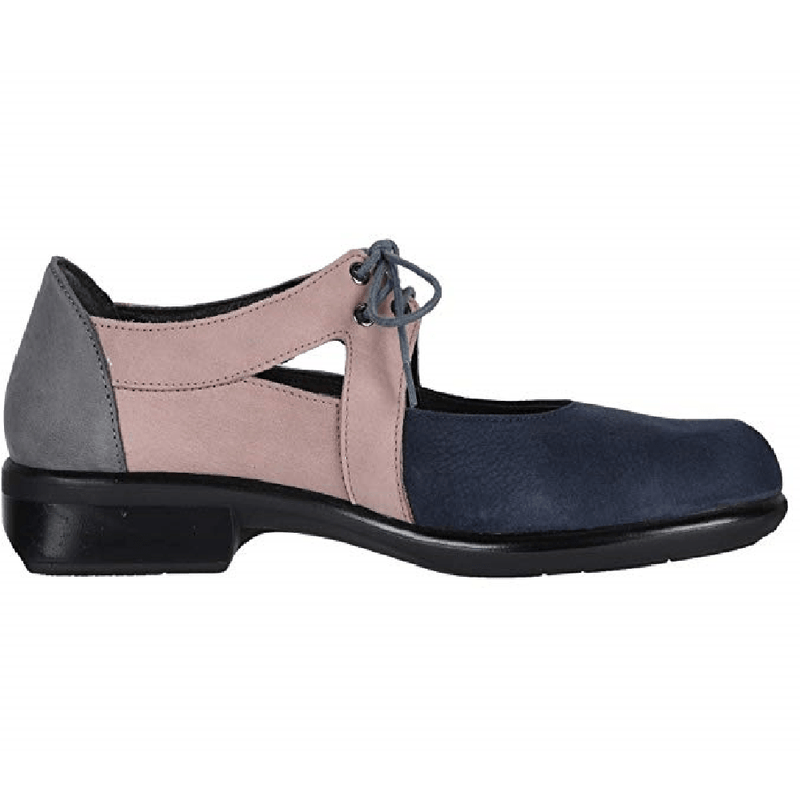 Naot Alisio Cutout Flat Womens Shoes Navy Velvet/Mauve/Smoke