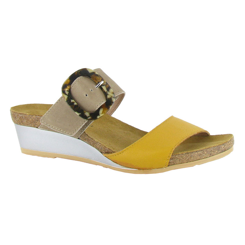 Naot Kingdom Wedge Sandal (5054) Womens Shoes Marigold/Khaki Beige