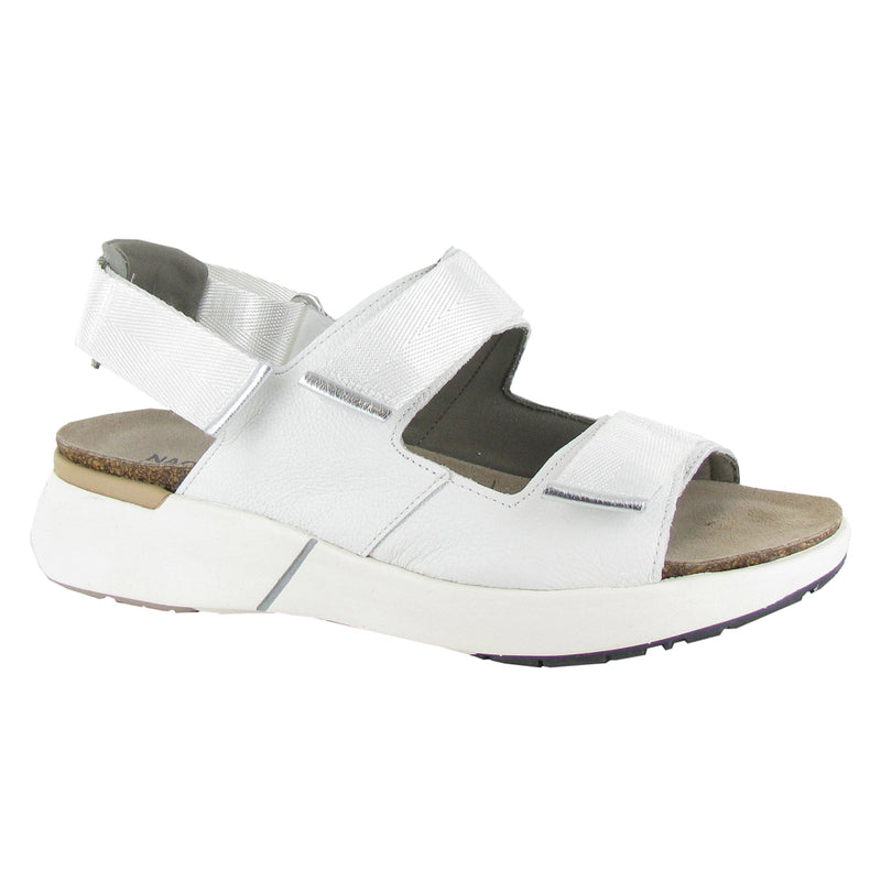 Naot Odyssey Sandal Womens Shoes White/Grey/Silver