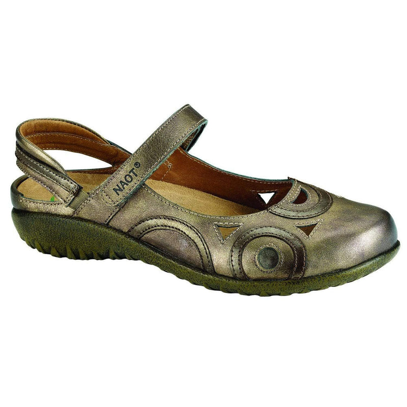 Naot Rongo Slingback Mary Jane (11061) Womens Shoes Brass Lthr/Pewter Lthr