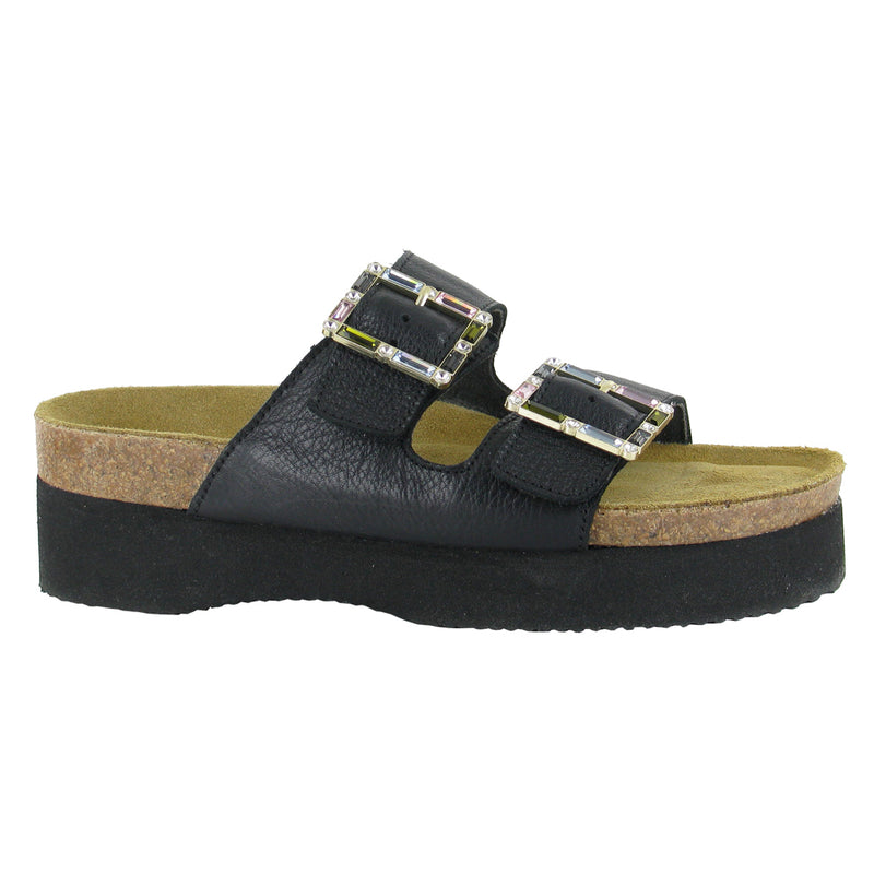 Naot Santa Rosa Wedge Sandal (8804) Womens Shoes Soft Black Leather