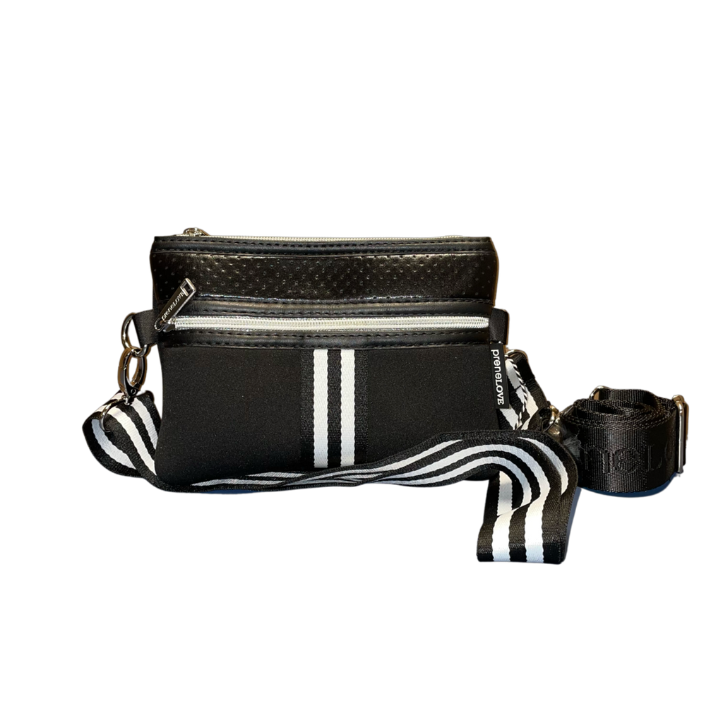 prenelove Belt Crossbody Bag Handbags black pearl