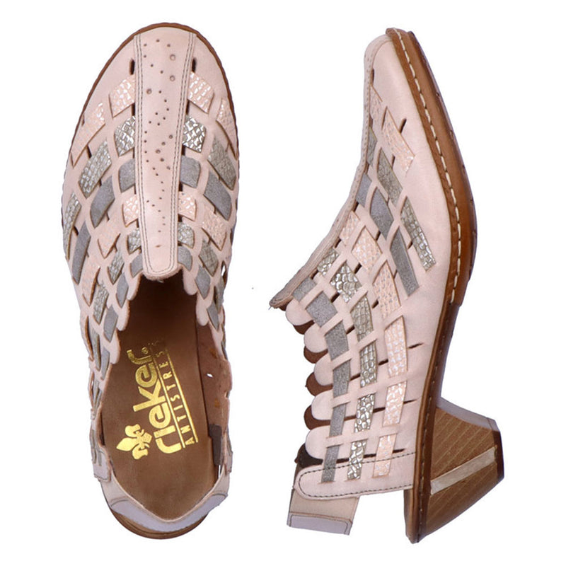 velstand kærlighed Illustrer Rieker Sina Women's Woven Leather Bootie Sandal Shoe (46778) – Simons Shoes