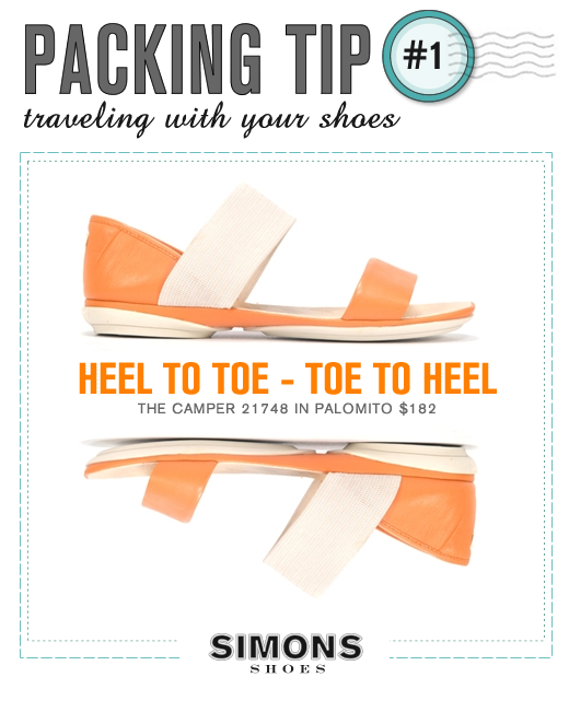 Traveling with your shoes : Tip #1