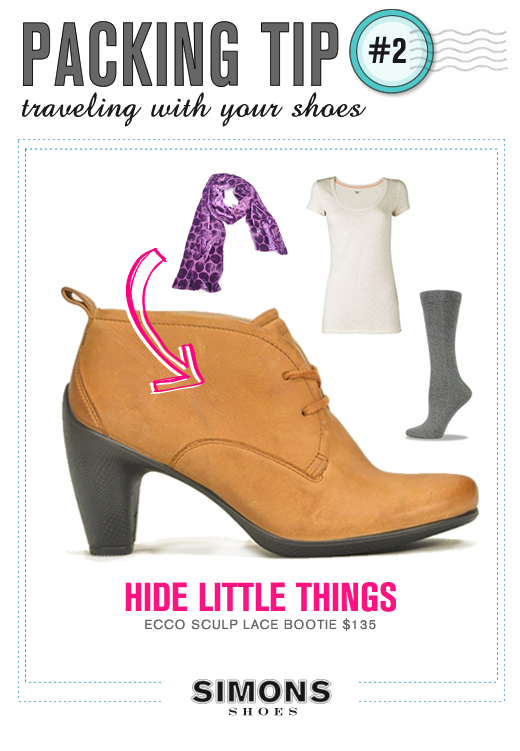 Traveling with your shoes : Tip #2